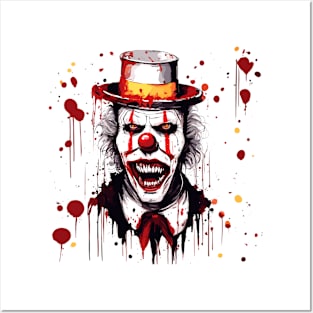 Horror clown Posters and Art